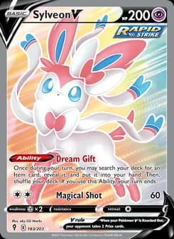 Sylveon V card in English