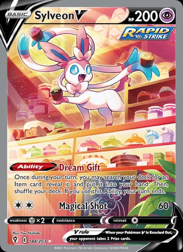 Sylveon V card in English