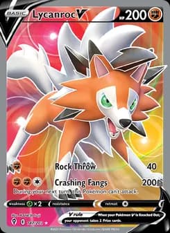 Lycanroc V card in English