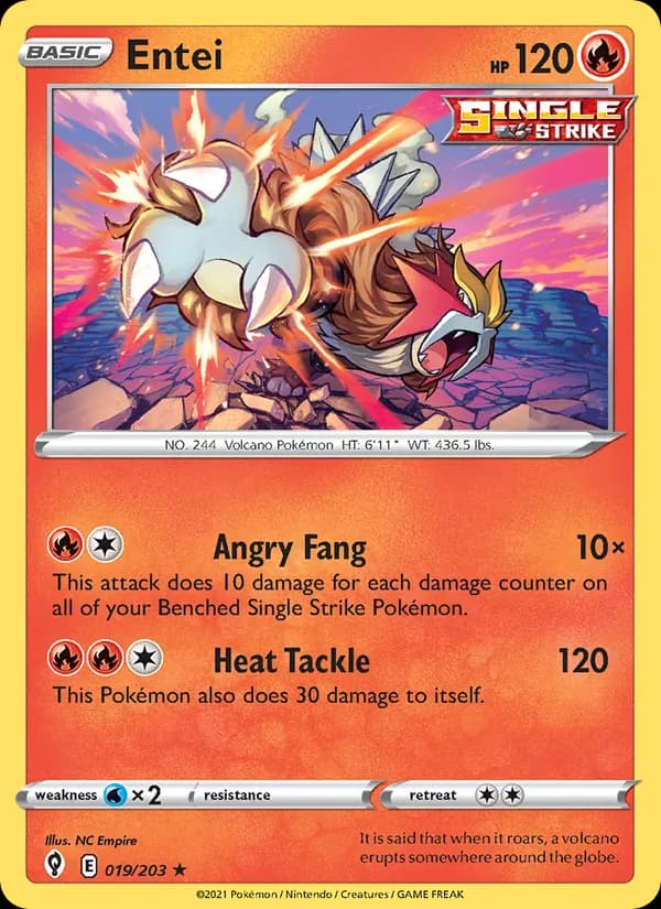 Entei card in English