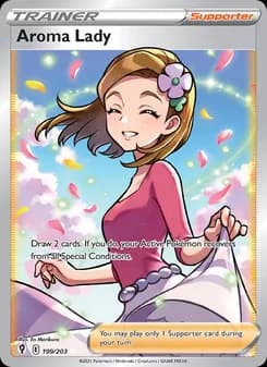 Aroma Lady card in English