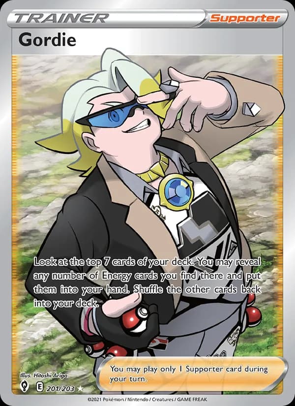 Gordie card in English
