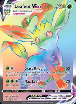 Leafeon VMAX card in English