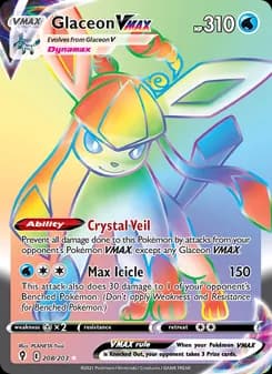 Glaceon VMAX card in English