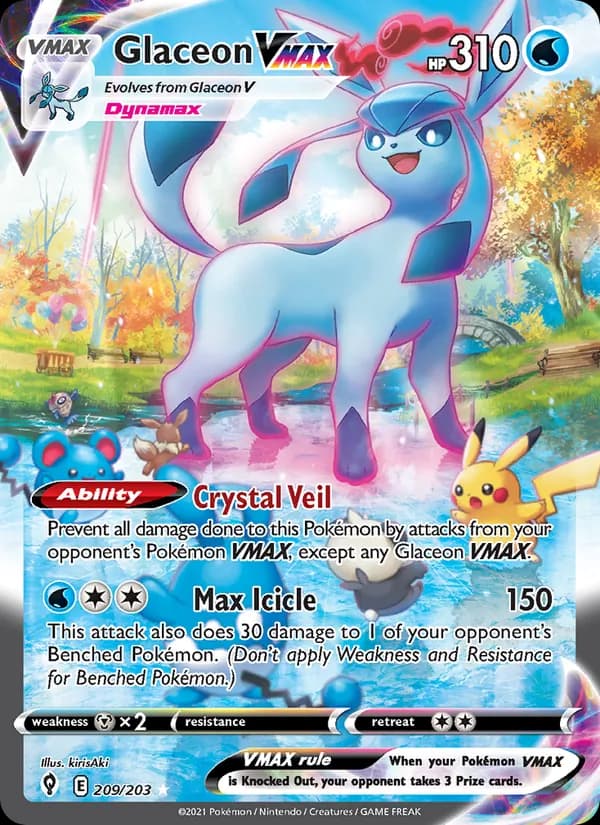 Glaceon VMAX card in English