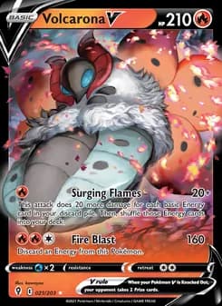 Volcarona V card in English