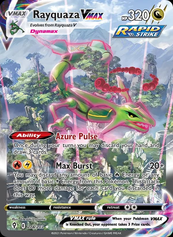 Rayquaza VMAX card in English