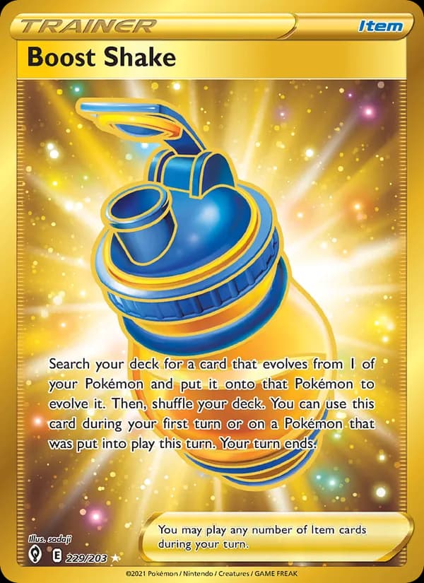 Boost Shake card in English