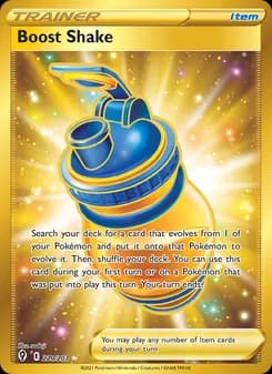 Boost Shake card in English