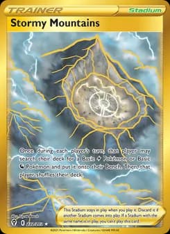 Stormy Mountains card in English