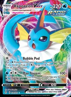 Vaporeon VMAX card in English