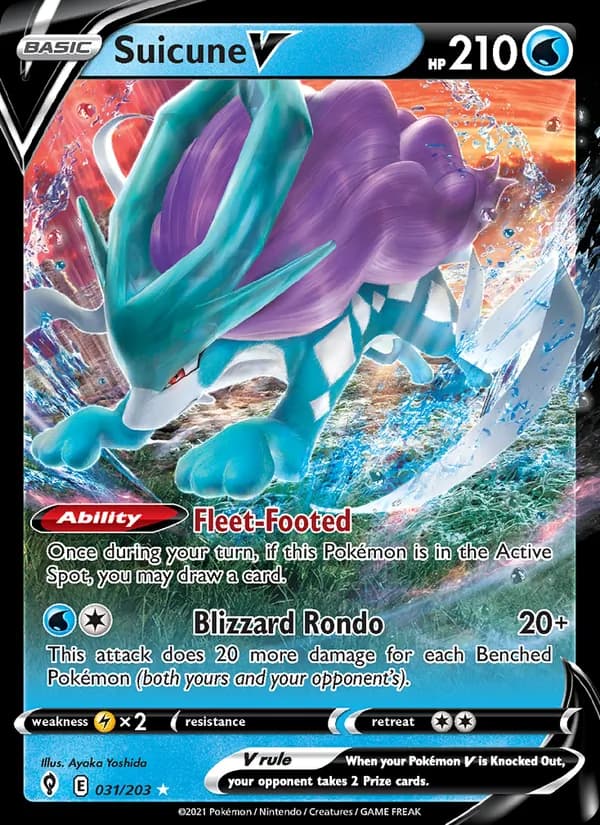 Suicune V card in English