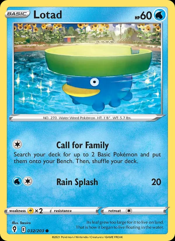 Lotad card in English