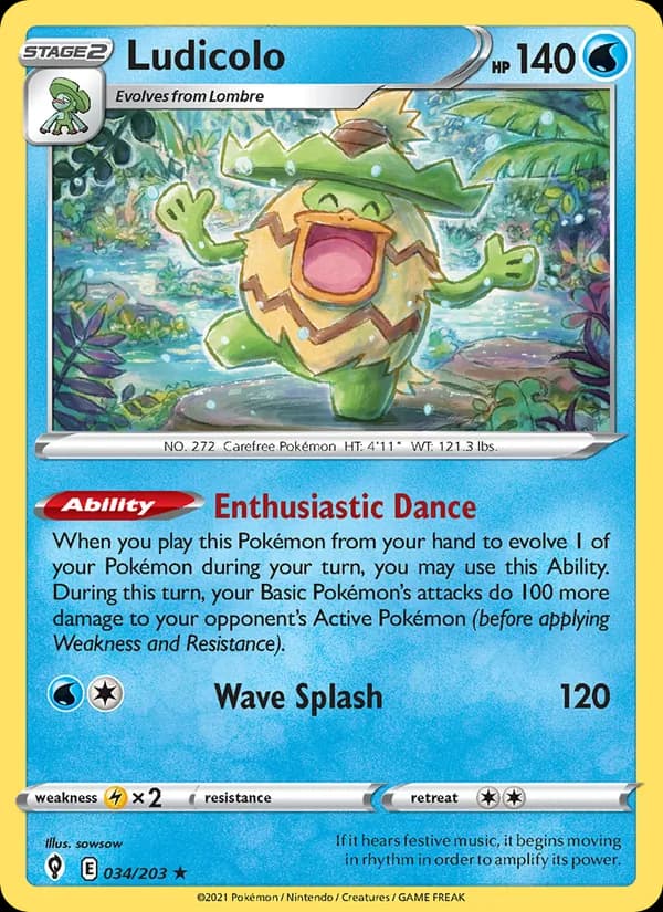 Ludicolo card in English