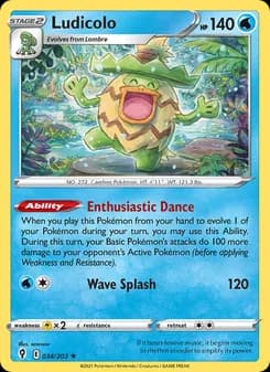 Ludicolo card in English
