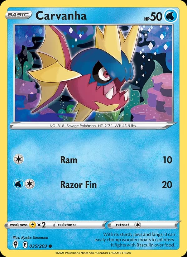 Carvanha card in English