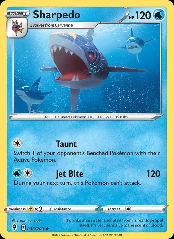 Sharpedo card in English