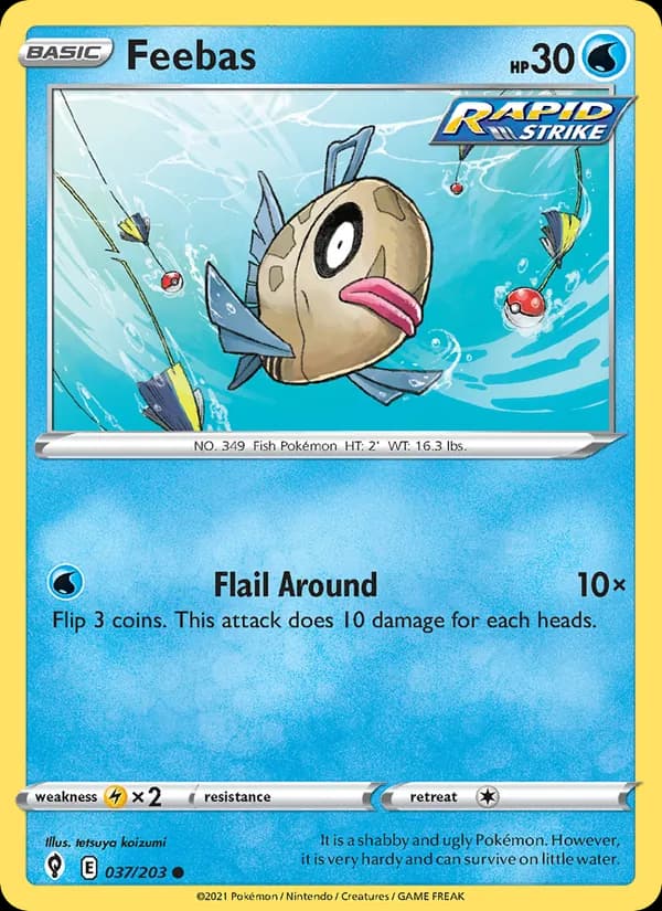 Feebas card in English