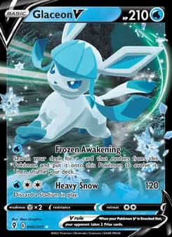 Glaceon V card in English