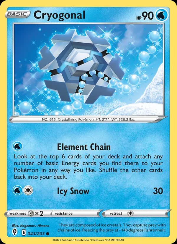 Cryogonal card in English