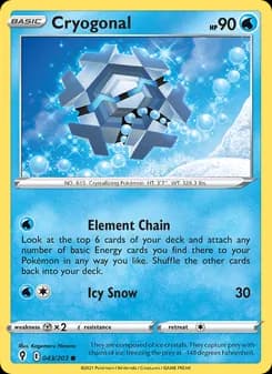 Cryogonal card in English