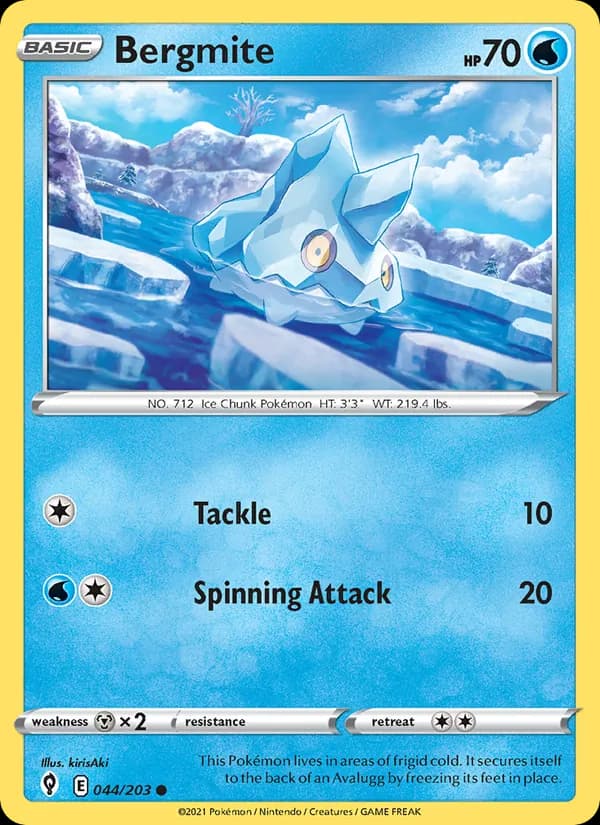Bergmite card in English