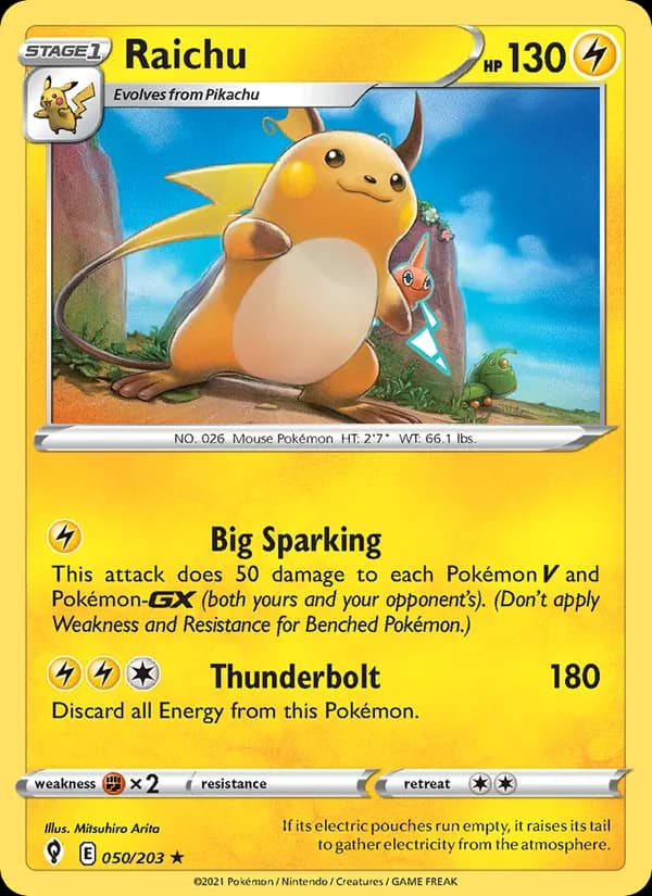 Raichu card in English