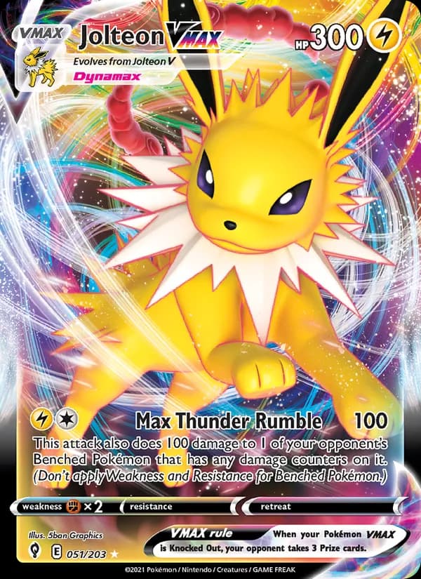 Jolteon VMAX card in English