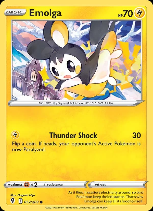 Emolga card in English