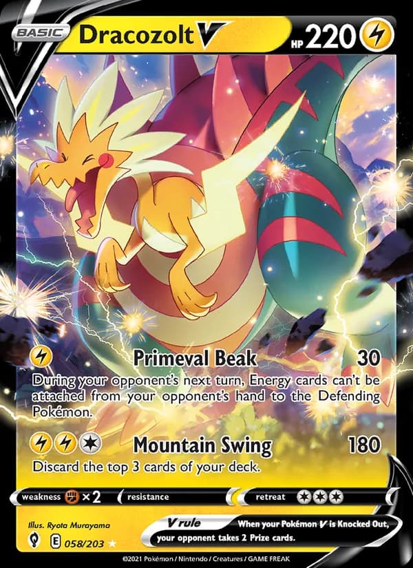 Dracozolt V card in English