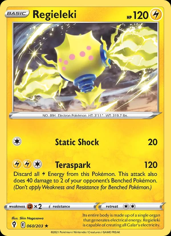 Regieleki card in English
