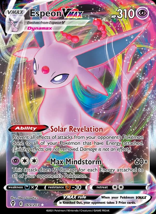 Espeon VMAX card in English