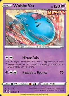 Wobbuffet card in English