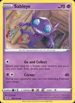 Sableye card in English