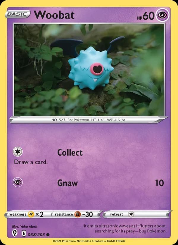 Woobat card in English