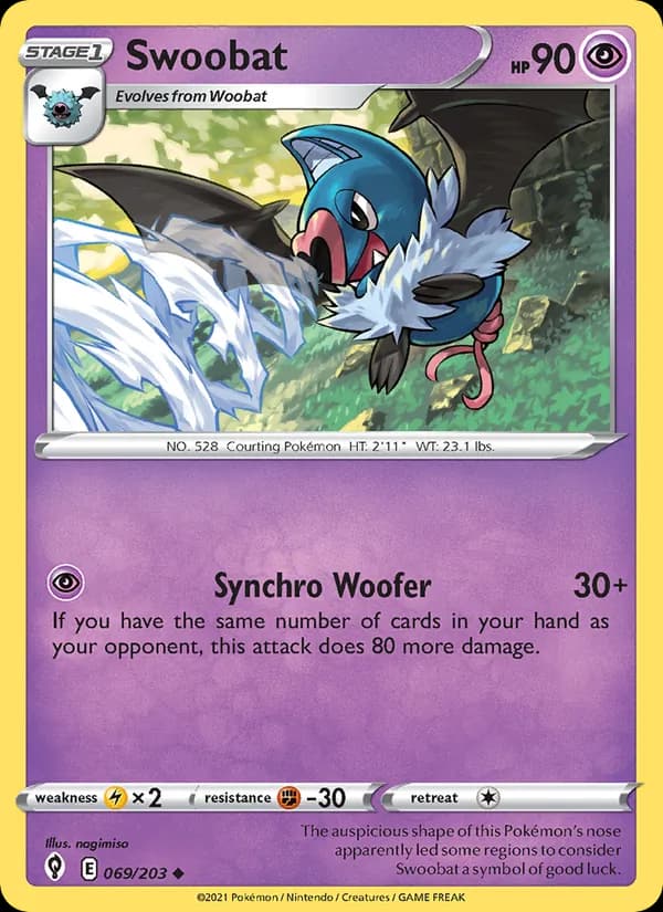 Swoobat card in English
