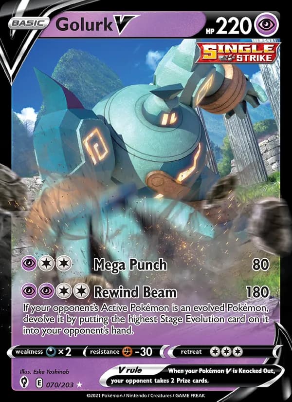 Golurk V card in English