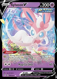 Sylveon V card in English