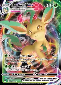 Leafeon VMAX card in English