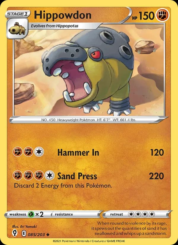 Hippowdon card in English