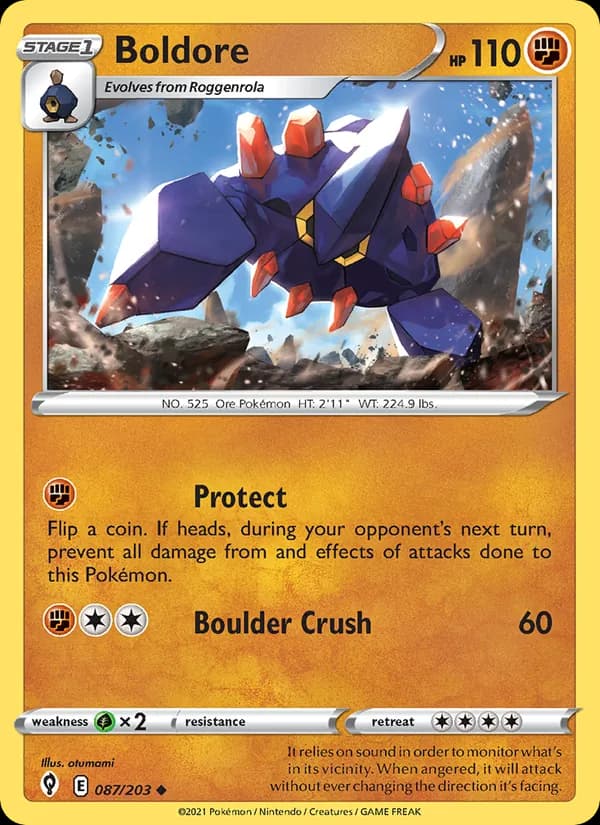 Boldore card in English