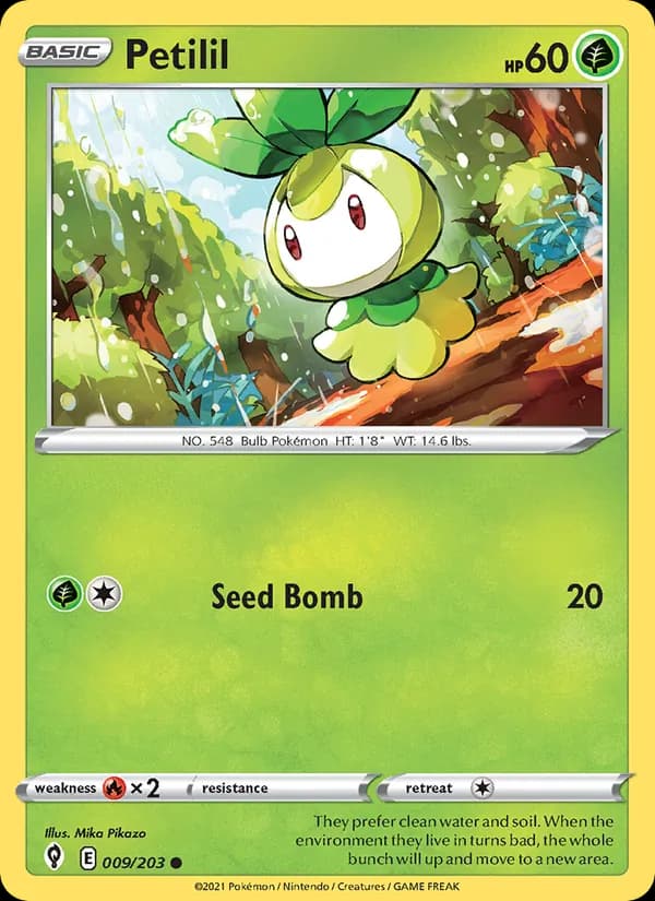 Petilil card in English