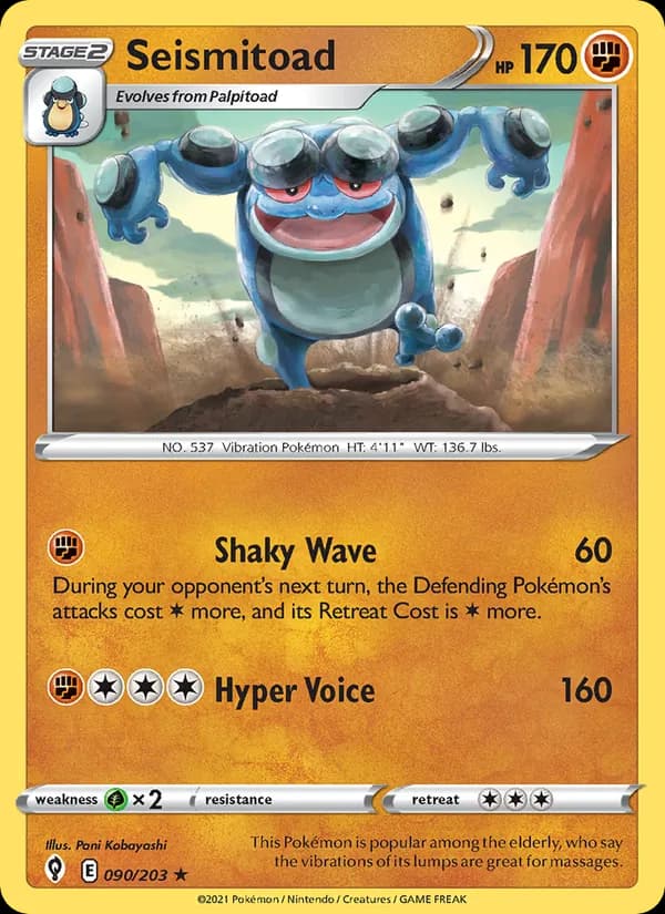 Seismitoad card in English