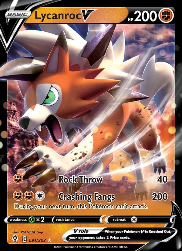 Lycanroc V card in English
