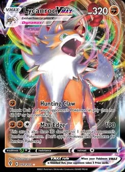 Lycanroc VMAX card in English
