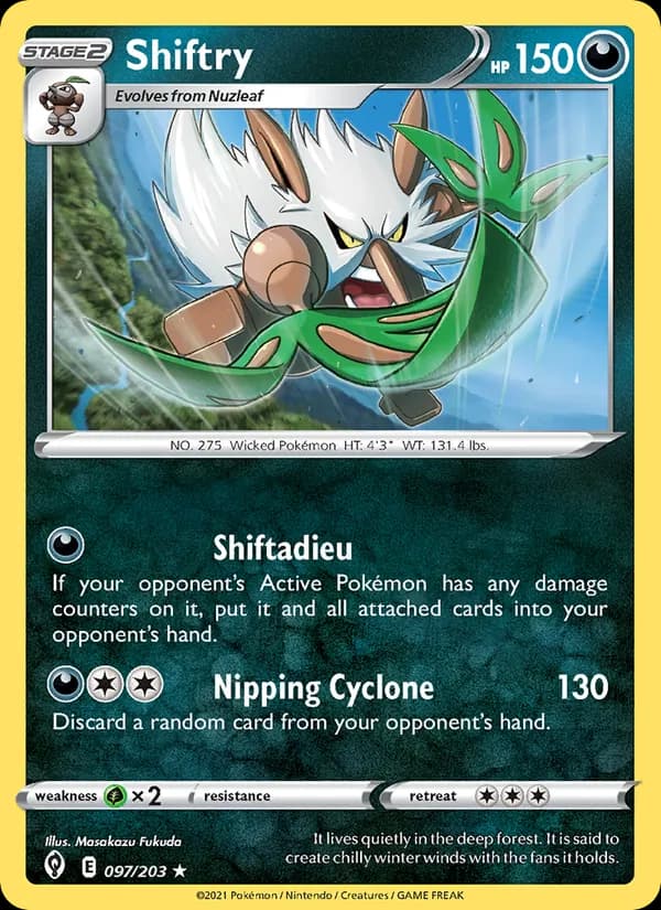 Shiftry card in English