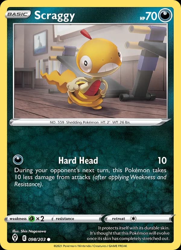 Scraggy card in English