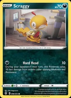 Scraggy card in English