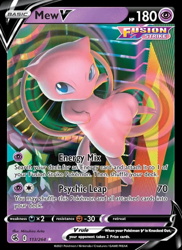 Mew V card in English