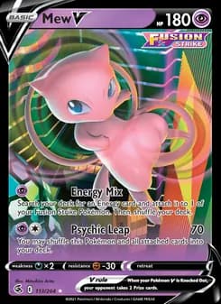 Mew V card in English